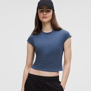 Lululemon Organic Cotton Baby Tee in Blue Twill